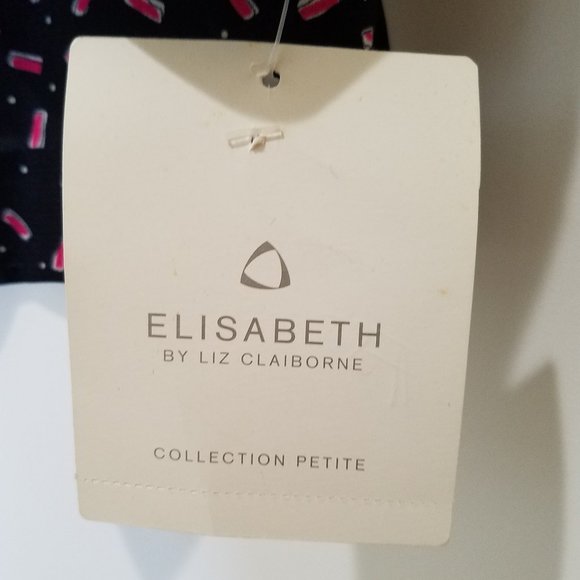 Blouse black geometric petite - Picture 4 of 5